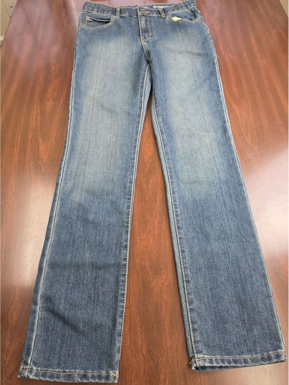 NWT The Childrens Place Girls Blue Skinny Jeans Size 14 Denim Pants Slim Fit